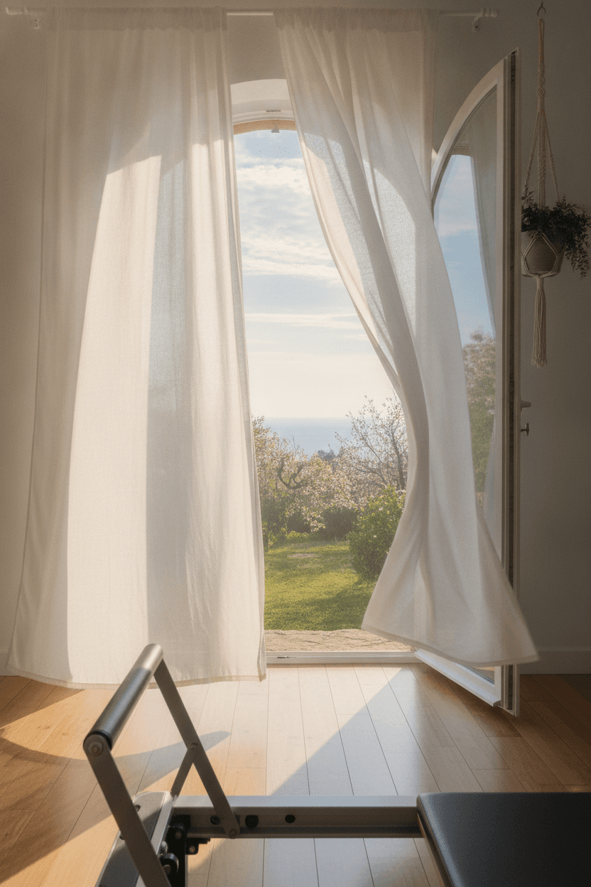Pilates for anxiety and stress — calm studio environment for mindful movement and nervous system regulation